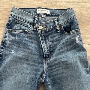 Crossed over Abercrombie jeans